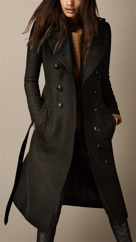 burberry olive green coat with wool lining|burberry ladies car coats.